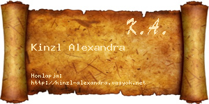 Kinzl Alexandra névjegykártya