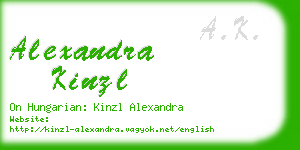 alexandra kinzl business card